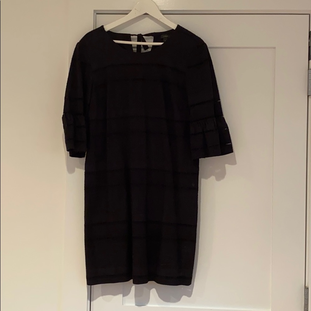 J Crew black eyelet dress